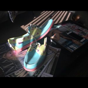 Seabago rare leather boat shoes